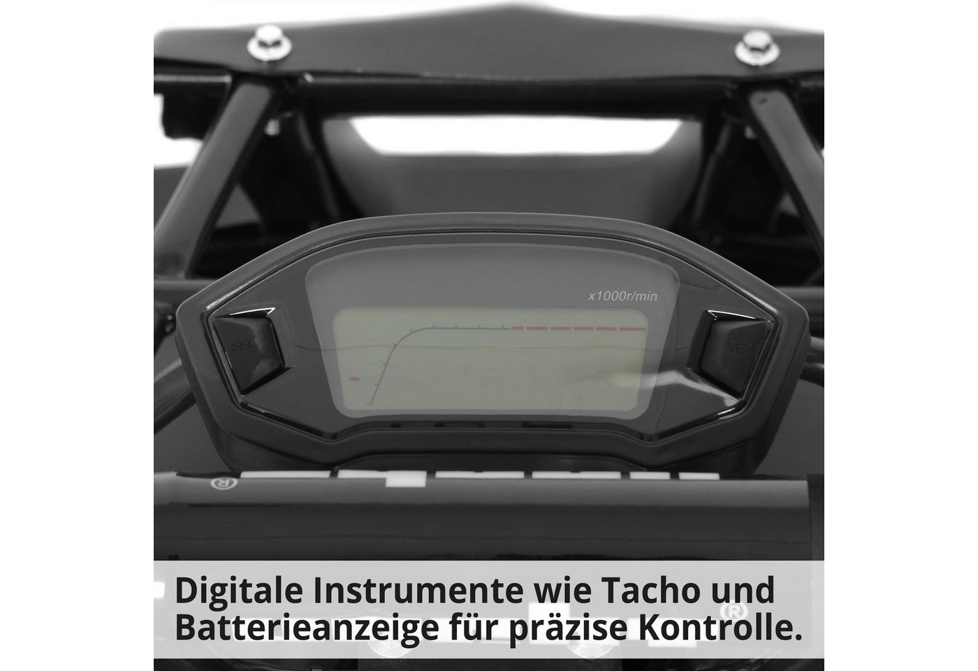 Hecht E-Quad Elektroquad für Erwachsene mit Straßenzulassung 59399, 2200 W, 45 km/h, 72V/52Ah Akku, Anhängerkupplung, 74kg Anhängelast – Bild 5 von 5
