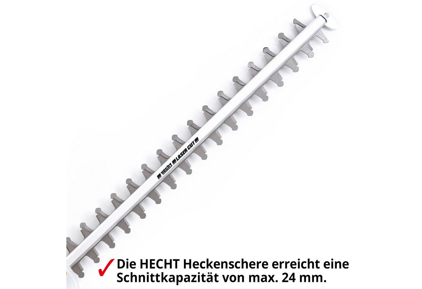 Hecht Elektro-Heckenschere mit LaserCut Messer 61 cm Schnittlänge 600W, Diamant geschliffene Messer, Metallgehäuse – Bild 3 von 5