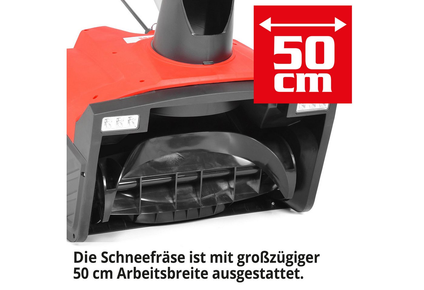 Hecht Elektro-Schneefräse 9235 2300 W einstufig, LED-Beleuchtung, 9 m Wurfweite, 50 cm Arbeitsbreite, Schneeschleuder für Einfahrt, Gehweg & Hof, IP X4 – Bild 3 von 5