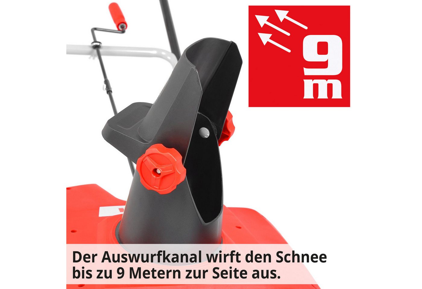 Hecht Elektro-Schneefräse 9235 2300 W einstufig, LED-Beleuchtung, 9 m Wurfweite, 50 cm Arbeitsbreite, Schneeschleuder für Einfahrt, Gehweg & Hof, IP X4 – Bild 5 von 5