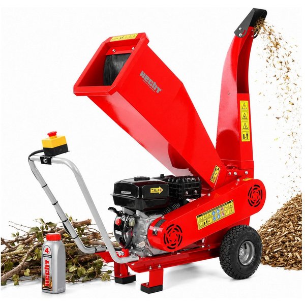 Hecht Messerhäcksler Gartenhäcksler Benzin 6208 Messerwalze mit zwei Messern Holzhäcksler, 7,00 cm max. Astdurchmesser, 208 cm³, 7 PS, 56 kg, Garten Holz Häcksl
