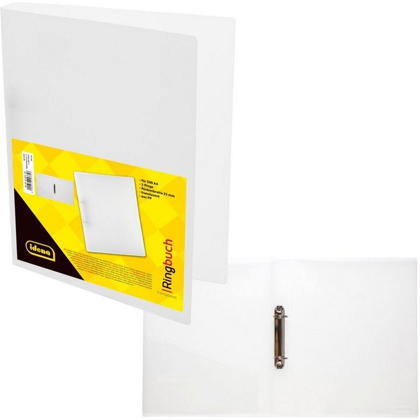 Idena Hefter Idena 224335 - Ringbuch DIN A4, aus PP, 2 Ringe, 35 mm Rückenbreite