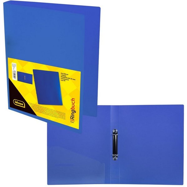 Idena Hefter Idena 224338 - Ringbuch DIN A4, aus PP, 2 Ringe, 35 mm Rückenbreite
