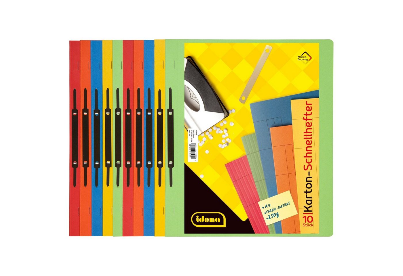 Idena Hefter Idena 300041 - Kartonschnellhefter, 250 g/m², DIN A4, 5-fach farbig – Bild 3 von 5