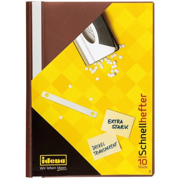 Idena Hefter Idena Schnellhefter A4 PP braun extra stark