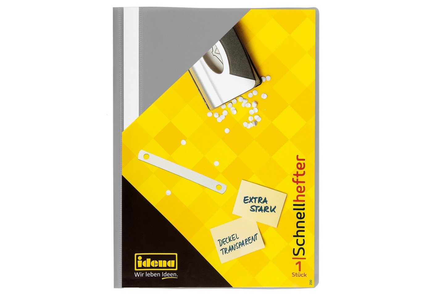 Idena Hefter Idena Schnellhefter A4 PP dunkelgrau extra stark – Bild 2 von 5