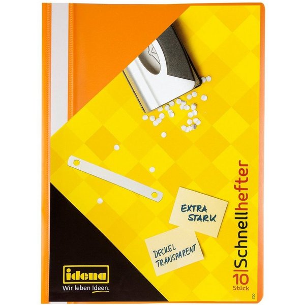 Idena Hefter Idena Schnellhefter A4 PP orange extra stark