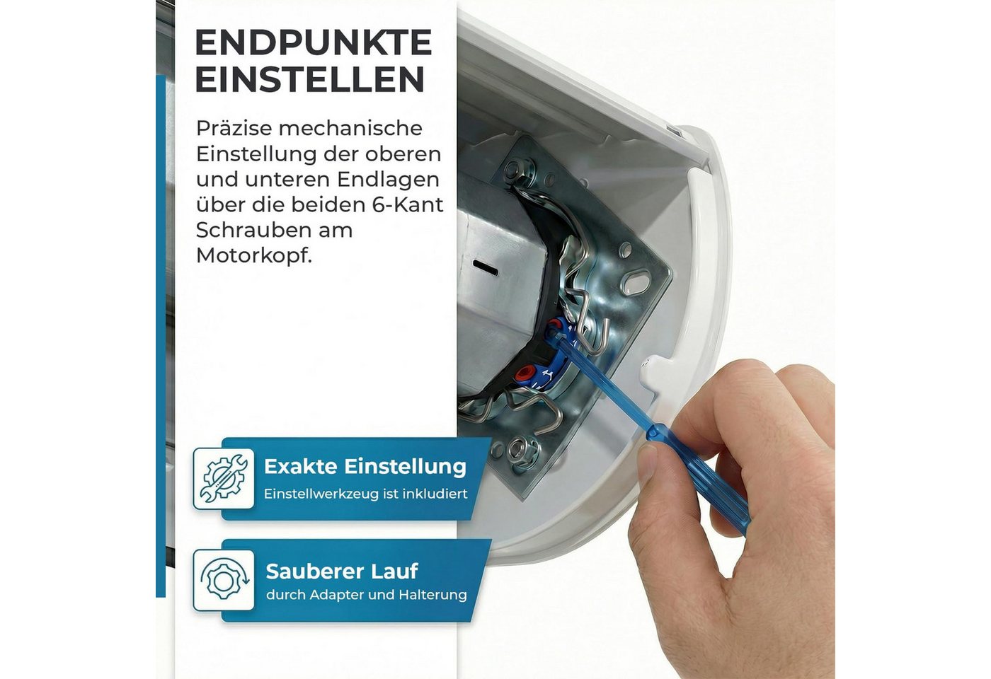 heicko e-ast GmbH Rollladenmotor heicko 10-50Nm Rollladenmotor Rohrmotor SW40-60 Rolladenantrieb basic, (Packung) – Bild 5 von 5