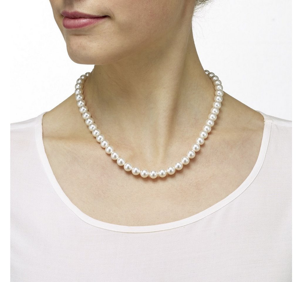 Heideman Collier Perlenkette No. 8 silberfarben glanzmatt (keine Angabe, inkl. Geschenkverpackung), Collier mit Perlen weiß oder farbig – Bild 2 von 5