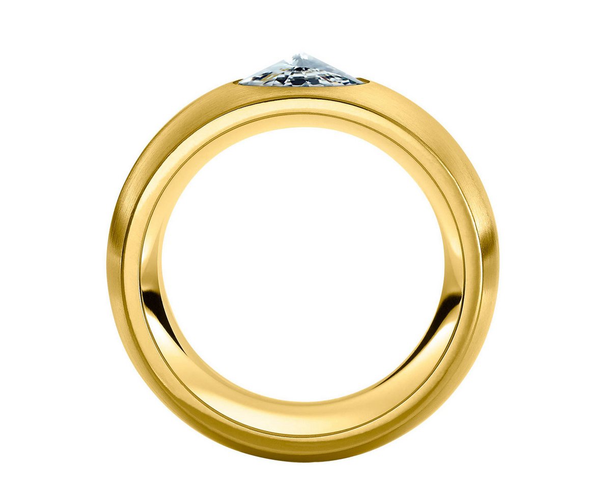 Heideman Fingerring Coma 14 goldfarben (Ring, 1-tlg., inkl. Geschenkverpackung), Damenring mit Stein weiss oder farbig – Bild 3 von 5