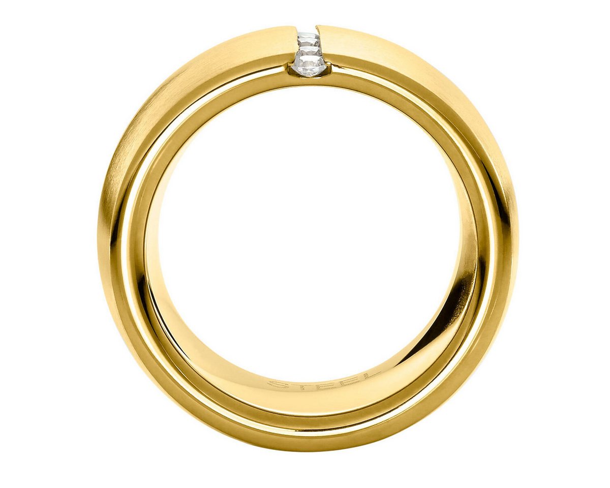 Heideman Fingerring Lines goldfarben (Ring, 1-tlg., inkl. Geschenkverpackung), mit Steinen – Bild 3 von 4
