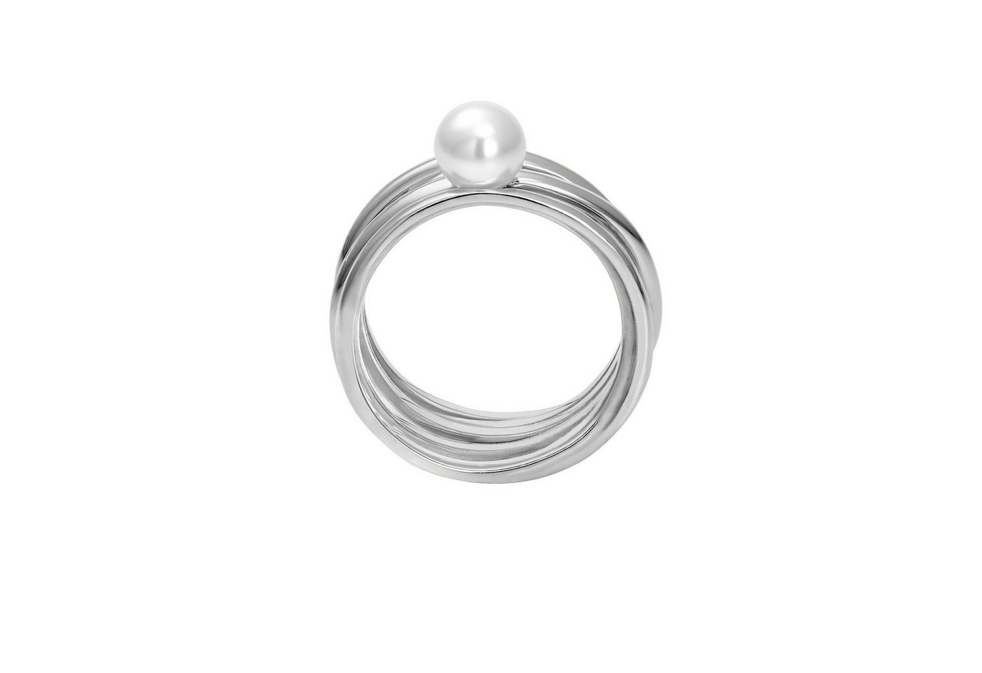 Heideman Fingerring Serpens poliert (Ring, 1-tlg., inkl. Geschenkverpackung), Damenring für Frauen mit Perle – Bild 4 von 5