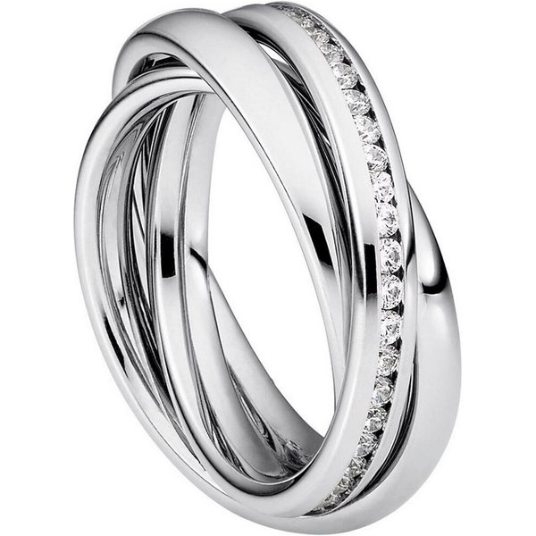 Heideman Fingerring Trini Poliert (Ring, 1-tlg., inkl. Geschenkverpackung), Rollring 3er ring poliert Wickelring damen