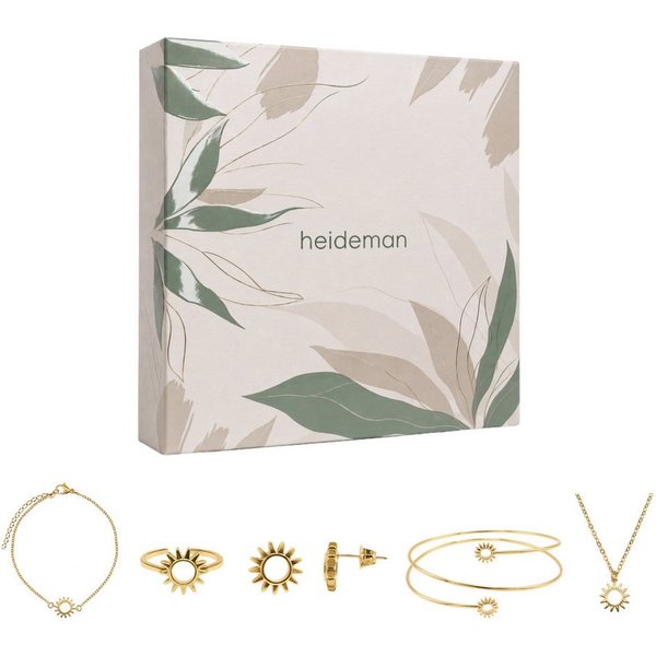 Heideman Schmuck-Adventskalender Summerbox Lissabon silberfarben, Schmuckset mehrteilig Schmuck für Frauen - 5 Schmuckstücke