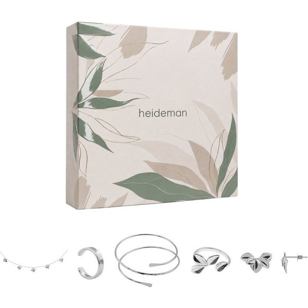 Heideman Schmuck-Adventskalender Summerbox Paris silberfarben, Schmuckset mehrteilig Schmuck für Frauen - 5 Schmuckstücke