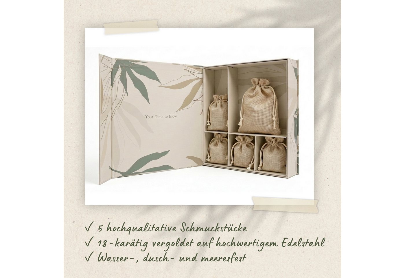 Heideman Schmuck-Adventskalender Summerbox Paris silberfarben, Schmuckset mehrteilig Schmuck für Frauen - 5 Schmuckstücke – Bild 5 von 5