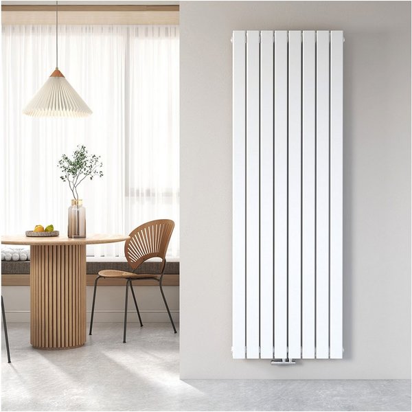 Heilmetz Heizkörper Heizkörper vertikal, doppellagig, Flachheizkörper, Warmwasser, Weiß, 62 × 180 cm, 2227 W, Orientierungswert für Räume bis ca. 20 m²