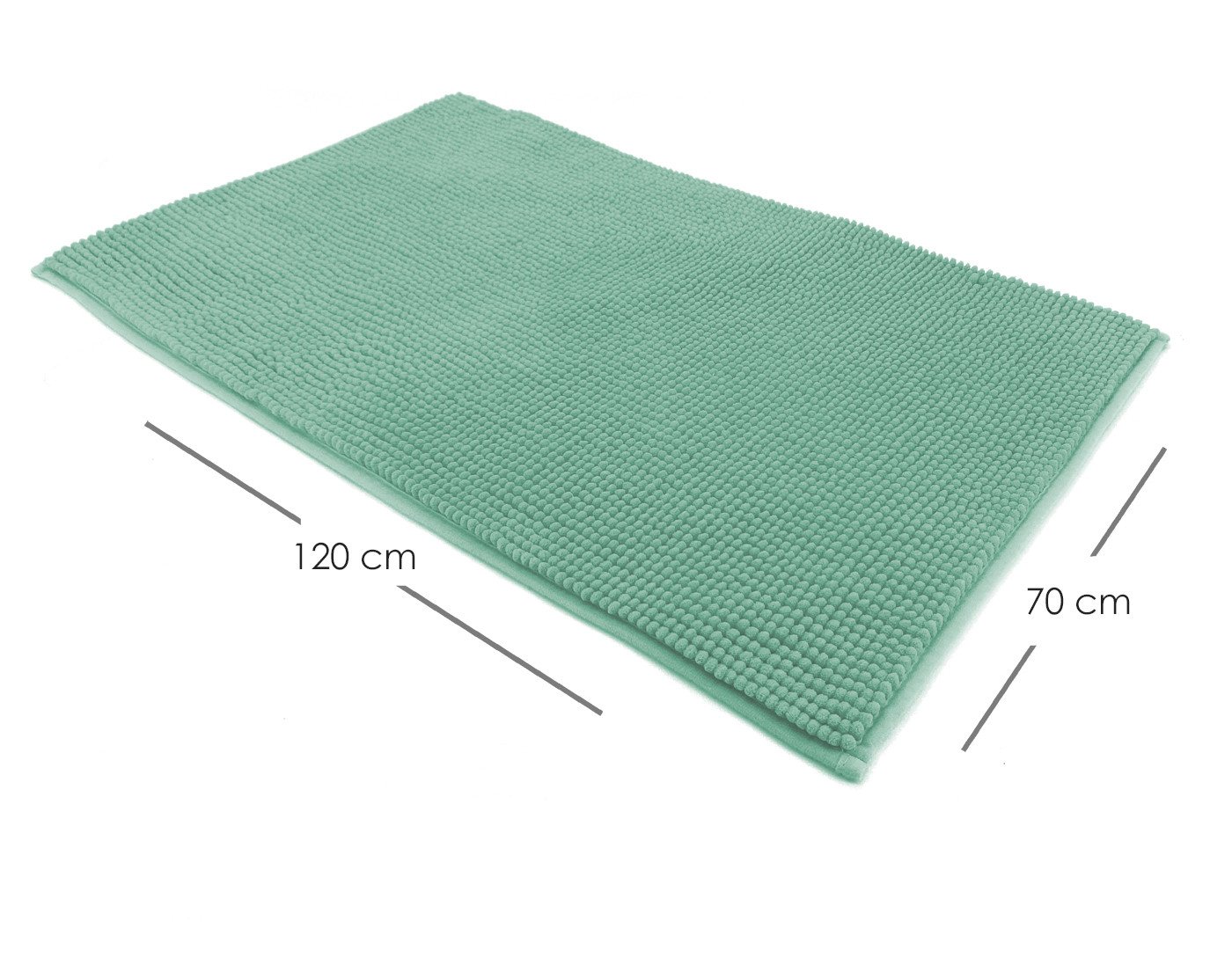 heimtexland Badematte Badvorleger Chenille Badteppich Duschvorleger, rutschhemmend beschichtet, Fußbodenheizung geeignet, schnell trocknend, strapazierfähig, fu – Bild 2 von 5