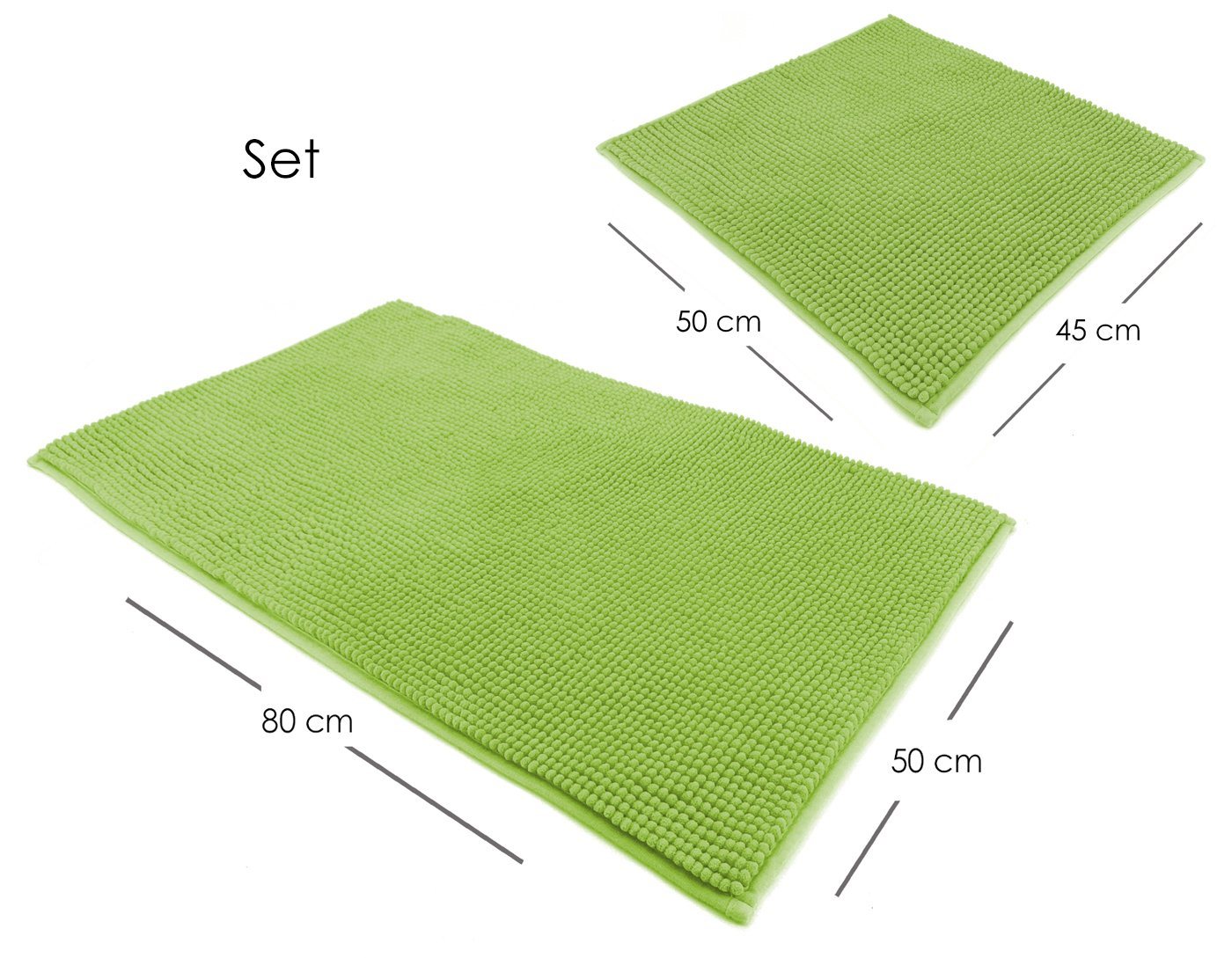 heimtexland Badematte Badvorleger Chenille Badteppich Duschvorleger, rutschhemmend beschichtet, Fußbodenheizung geeignet, schnell trocknend, strapazierfähig, fu – Bild 2 von 5