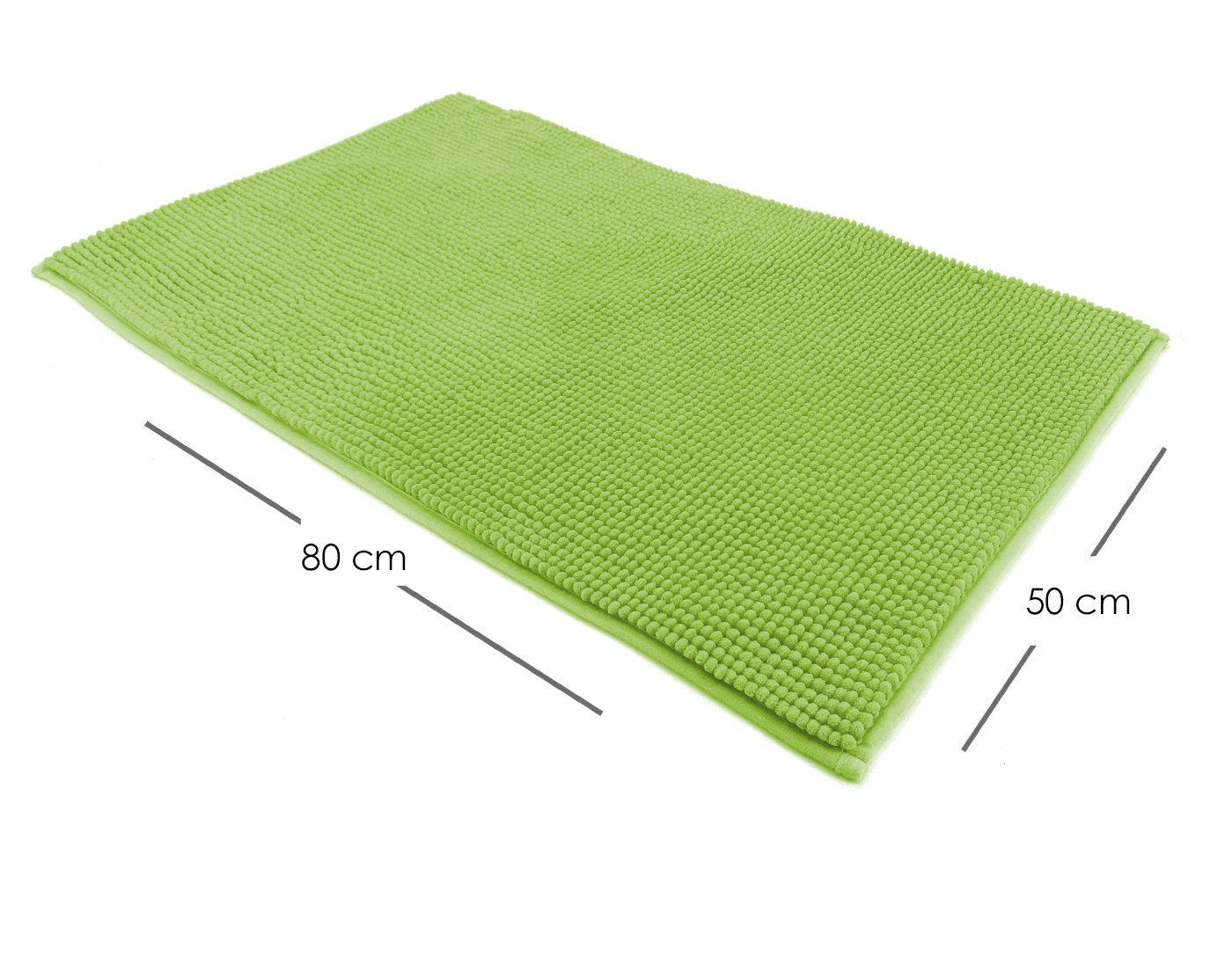 heimtexland Badematte Badvorleger Chenille Badteppich Duschvorleger, rutschhemmend beschichtet, Fußbodenheizung geeignet, schnell trocknend, strapazierfähig, fu – Bild 2 von 5