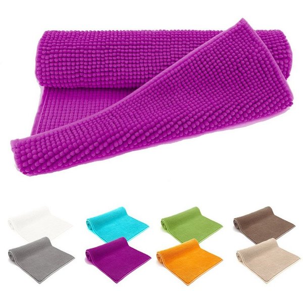heimtexland Badematte Badvorleger Chenille Badteppich Duschvorleger, rutschhemmend beschichtet, Fußbodenheizung geeignet, schnell trocknend, strapazierfähig, fu