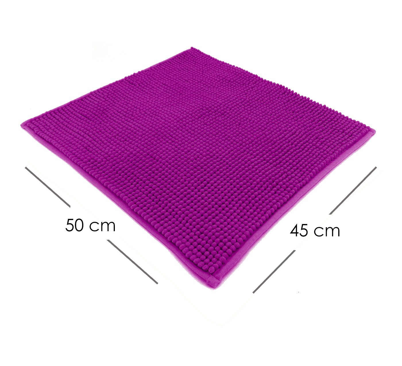 heimtexland Badematte Badvorleger Chenille Badteppich Duschvorleger, rutschhemmend beschichtet, Fußbodenheizung geeignet, schnell trocknend, strapazierfähig, fu – Bild 2 von 5