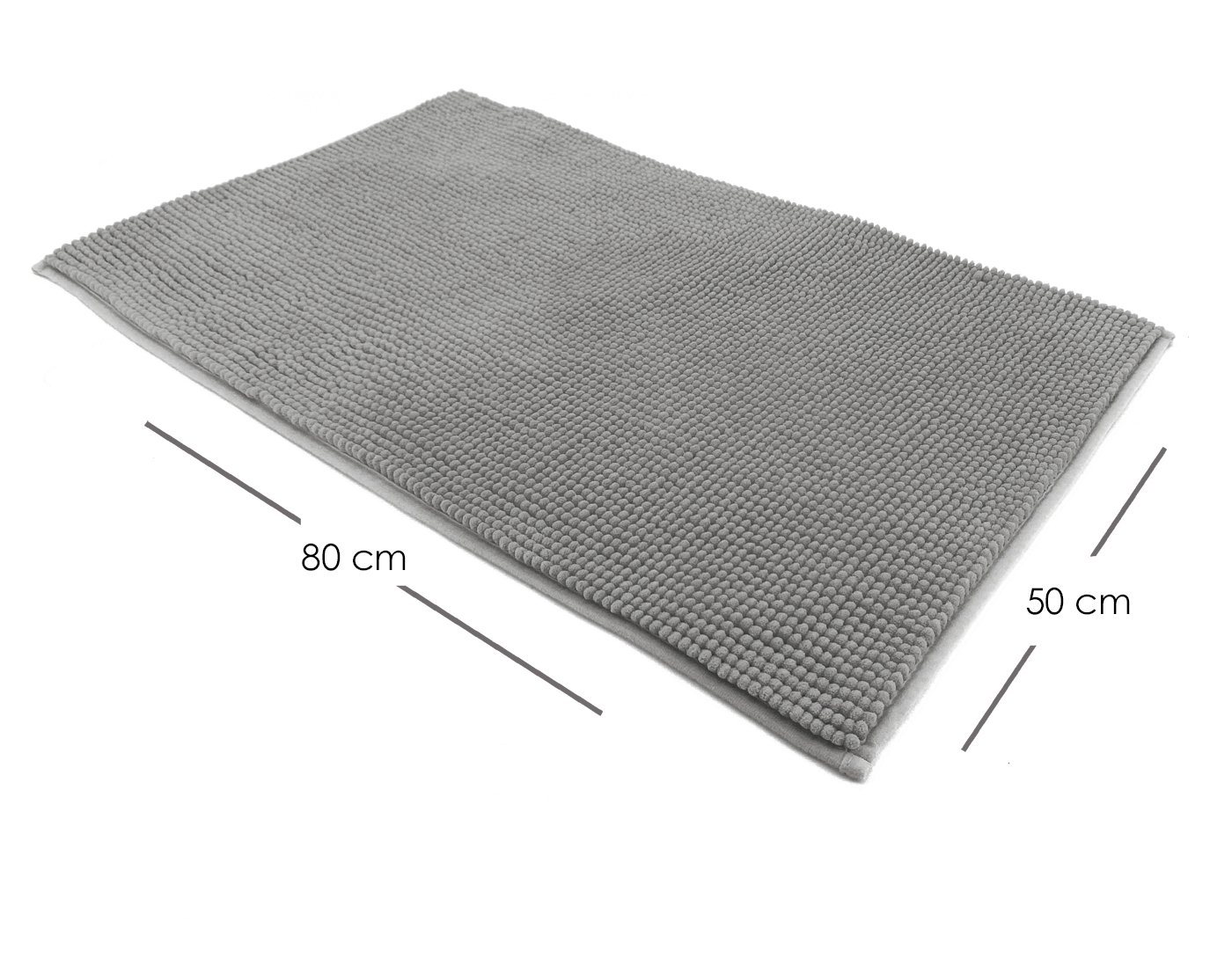 heimtexland Badematte Badvorleger Chenille Badteppich Duschvorleger, rutschhemmend beschichtet, Fußbodenheizung geeignet, schnell trocknend, strapazierfähig, fu – Bild 2 von 5