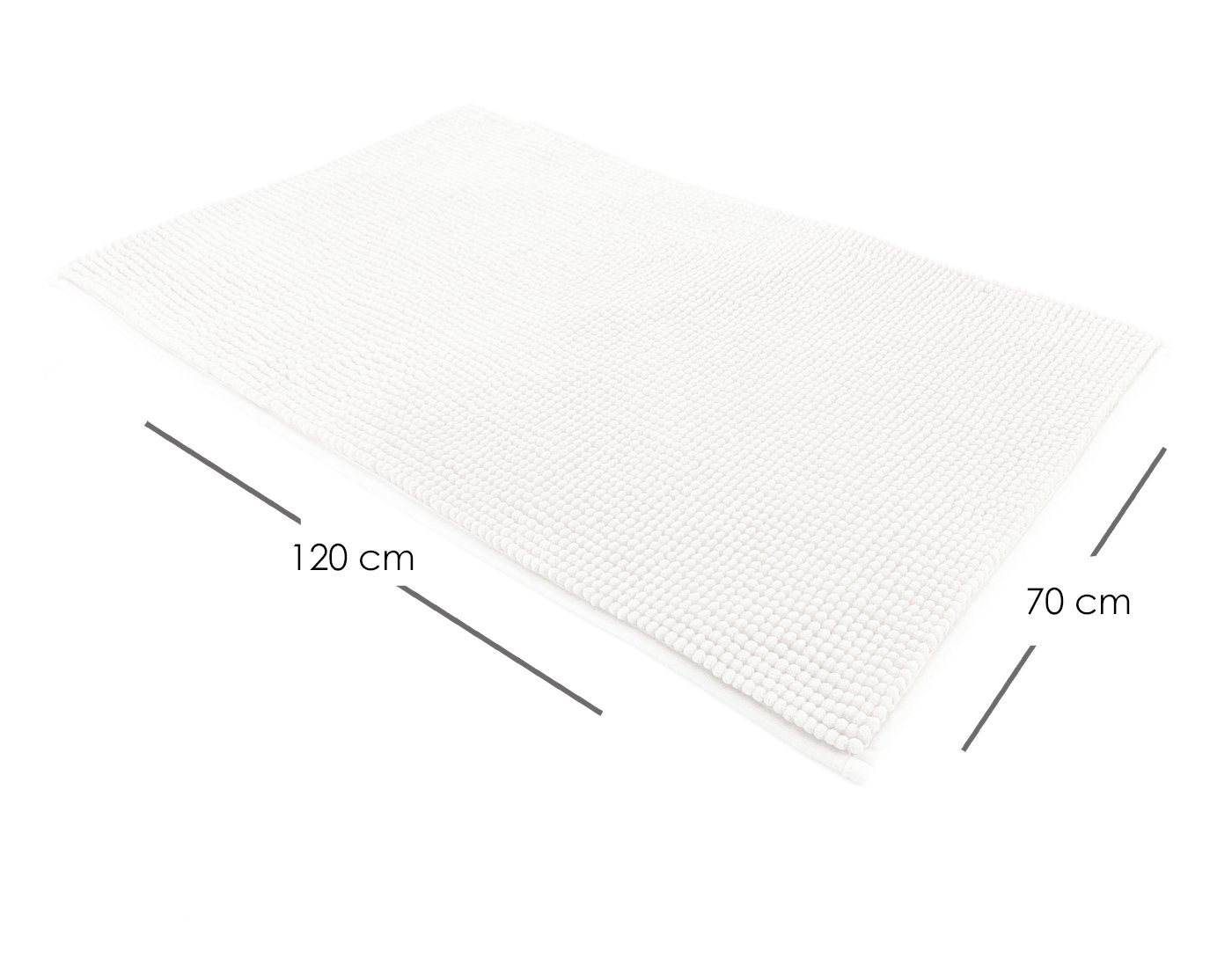 heimtexland Badematte Badvorleger Chenille Badteppich Duschvorleger, rutschhemmend beschichtet, Fußbodenheizung geeignet, schnell trocknend, strapazierfähig, fu – Bild 2 von 5