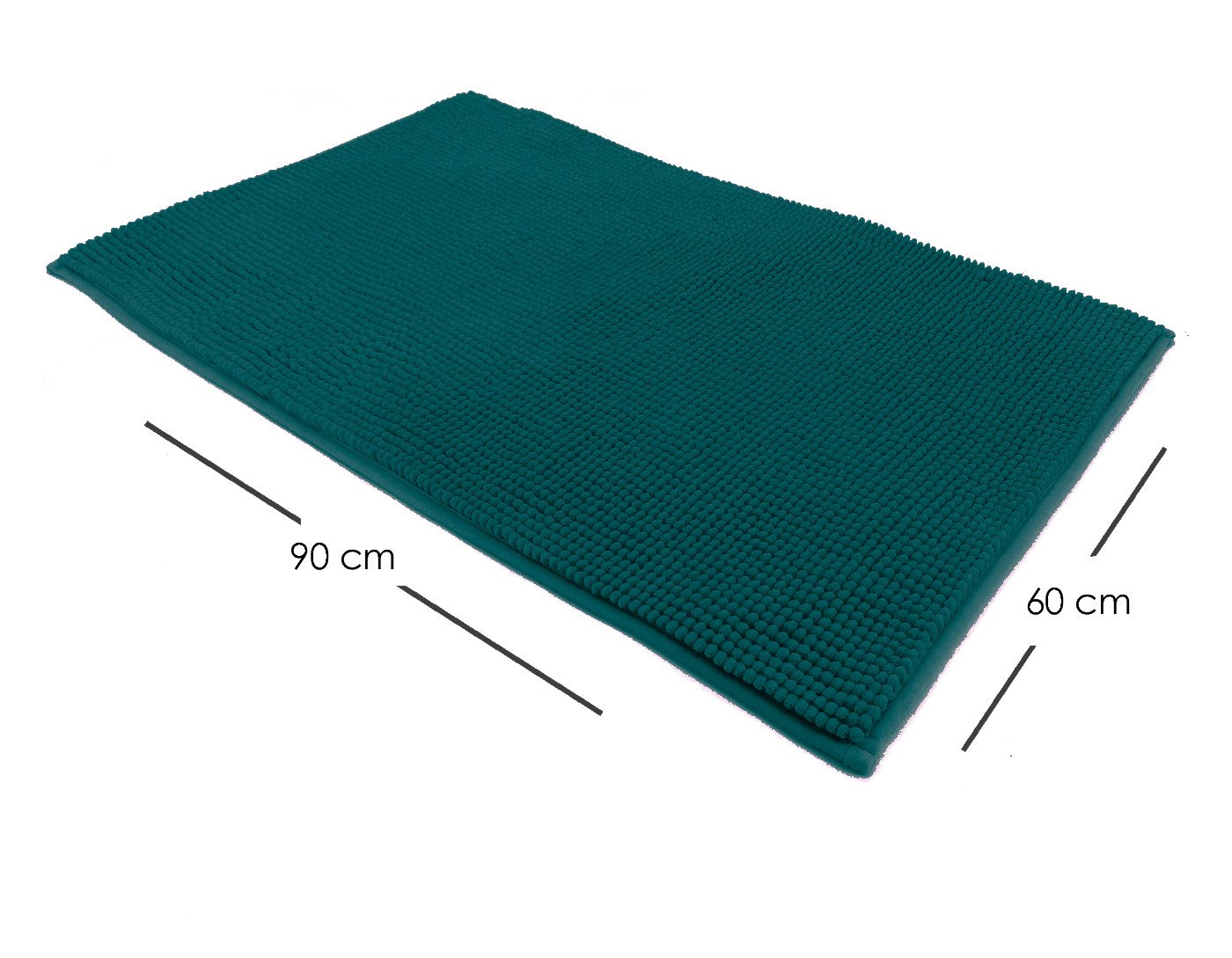 heimtexland Badematte Badvorleger Chenille Badteppich Duschvorleger, rutschhemmend beschichtet, Fußbodenheizung geeignet, schnell trocknend, strapazierfähig, fu – Bild 2 von 5