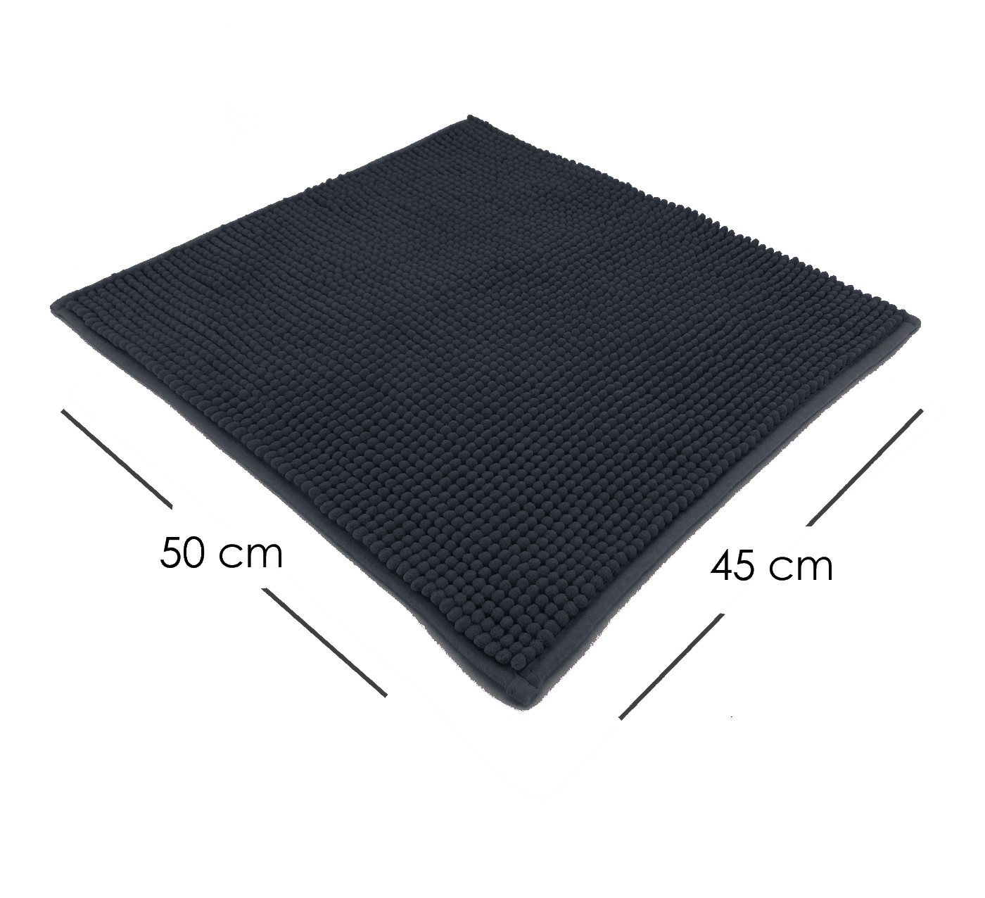 heimtexland Badematte Badvorleger Chenille Badteppich Duschvorleger, rutschhemmend beschichtet, Fußbodenheizung geeignet, schnell trocknend, strapazierfähig, fu – Bild 2 von 5