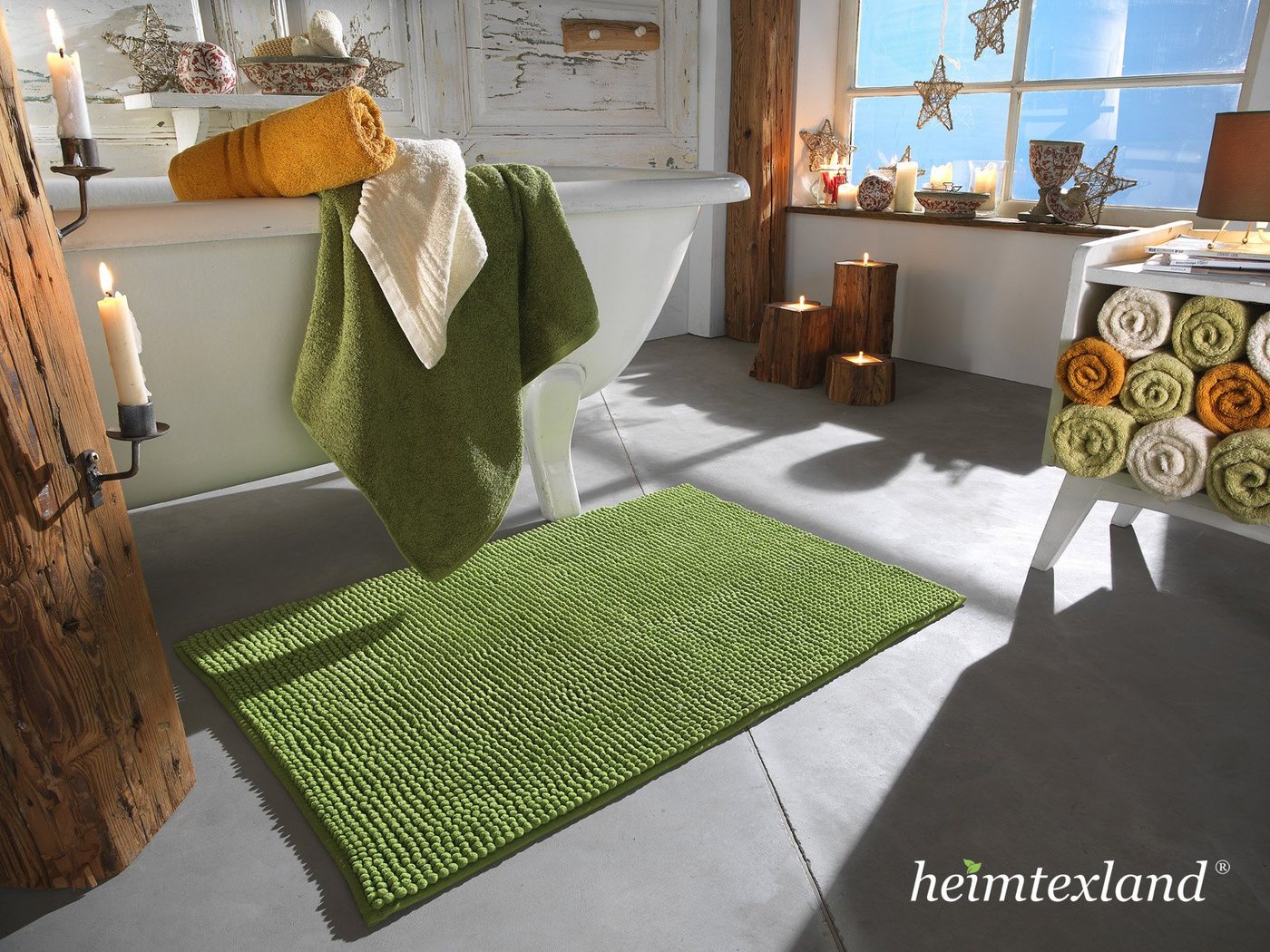 heimtexland Badematte Badvorleger Chenille Badteppich Duschvorleger, rutschhemmend beschichtet, umlaufendes Gummiband, schnell trocknend, strapazierfähig, rutsc – Bild 5 von 5