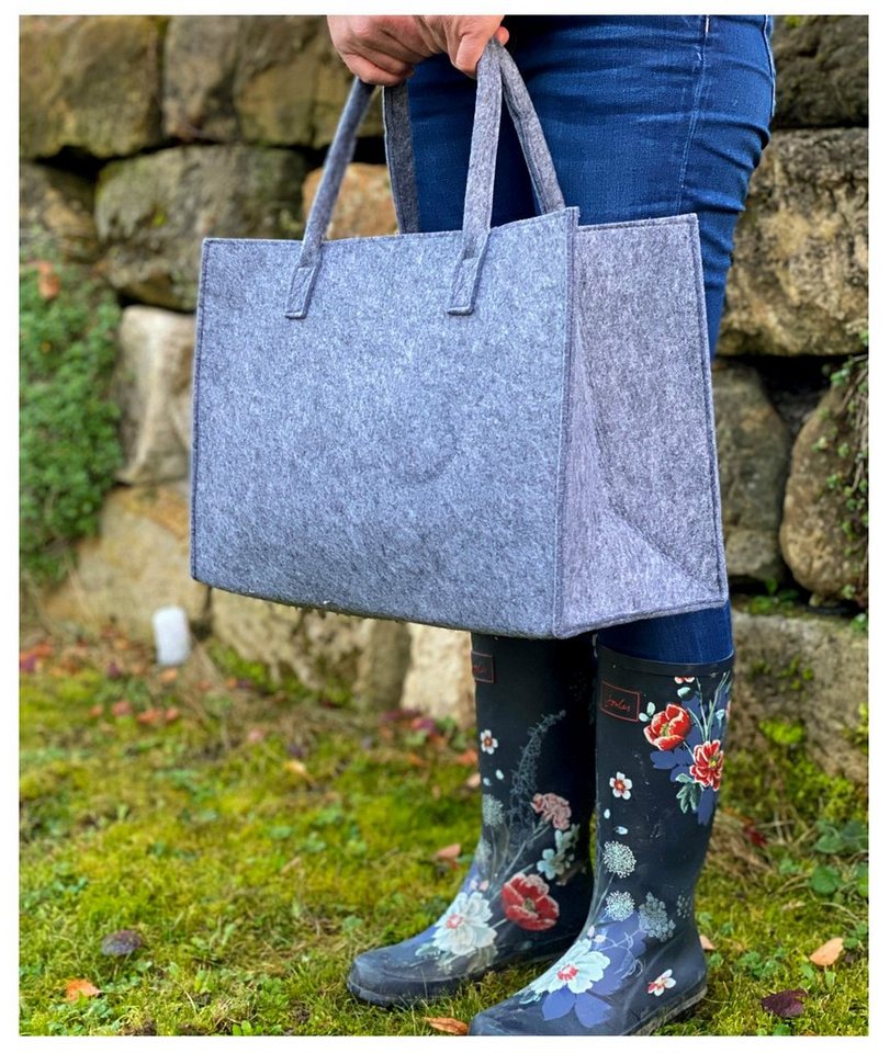 heimtexland Einkaufsshopper Universal Filztasche Einkaufstasche Filz Shopper, 24 l, Henkel Tragetasche - strapazierfähig langlebig nachhaltig – Bild 5 von 5