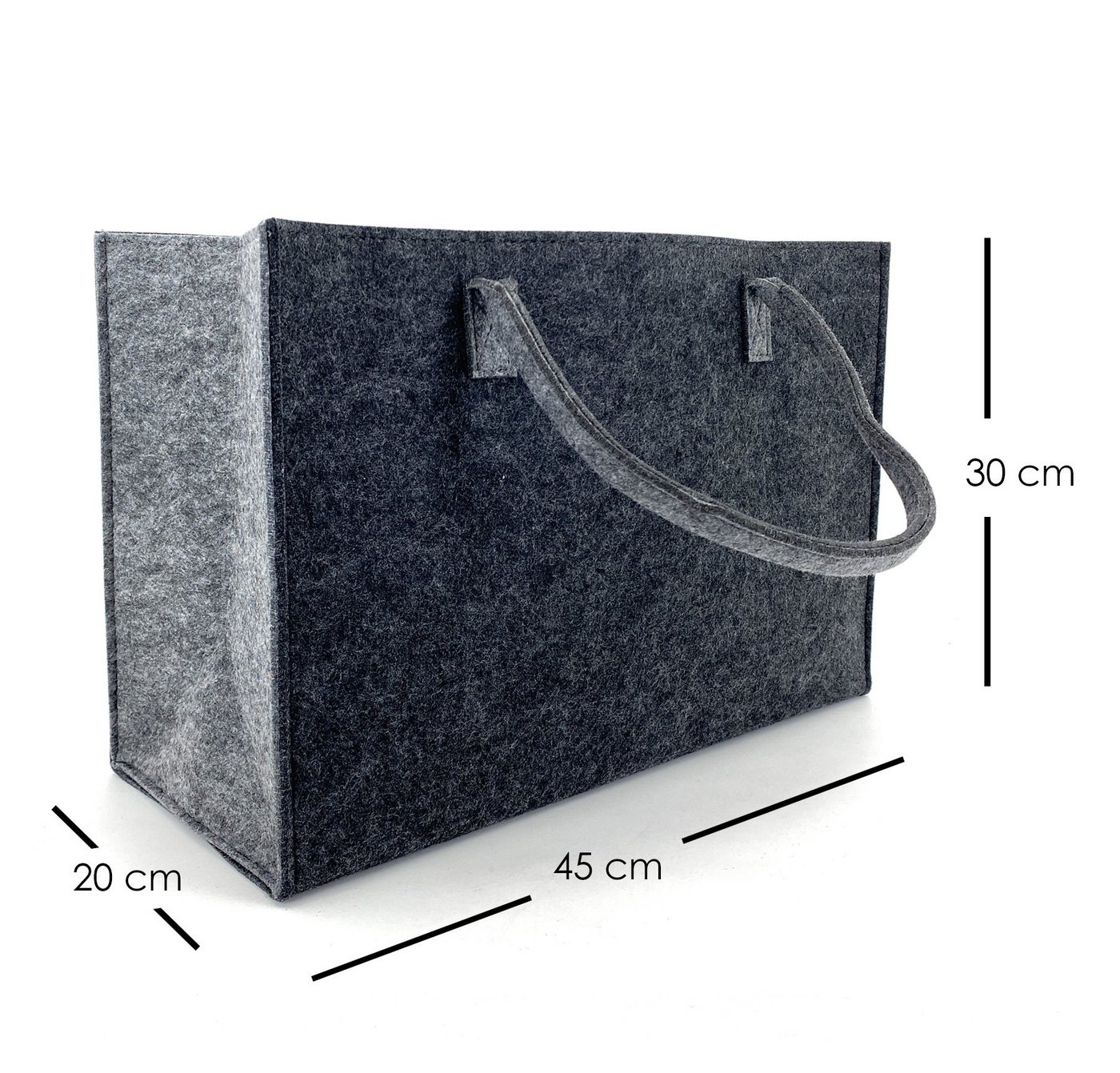 heimtexland Einkaufsshopper Universal Filztasche Einkaufstasche Filz Shopper, 24 l, Henkel Tragetasche - strapazierfähig langlebig nachhaltig – Bild 3 von 5