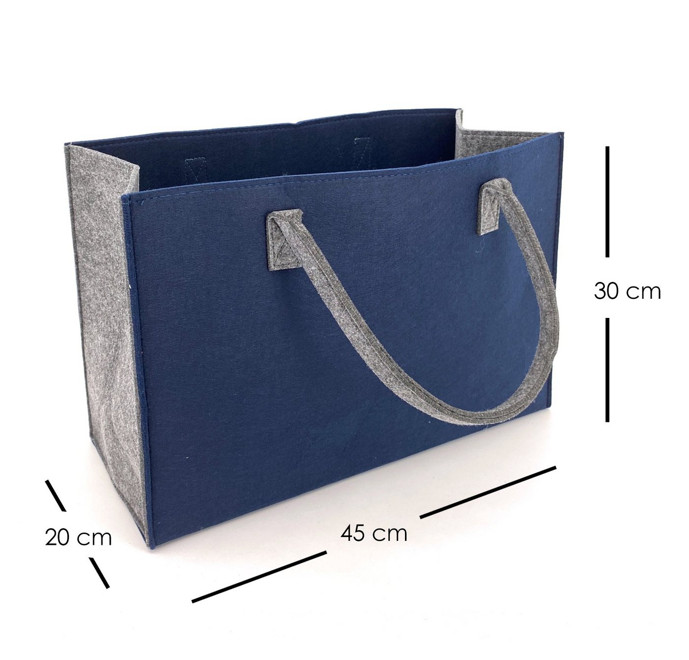 heimtexland Einkaufsshopper Universal Filztasche Einkaufstasche Filz Shopper, 24 l, Henkel Tragetasche - strapazierfähig langlebig nachhaltig – Bild 3 von 5