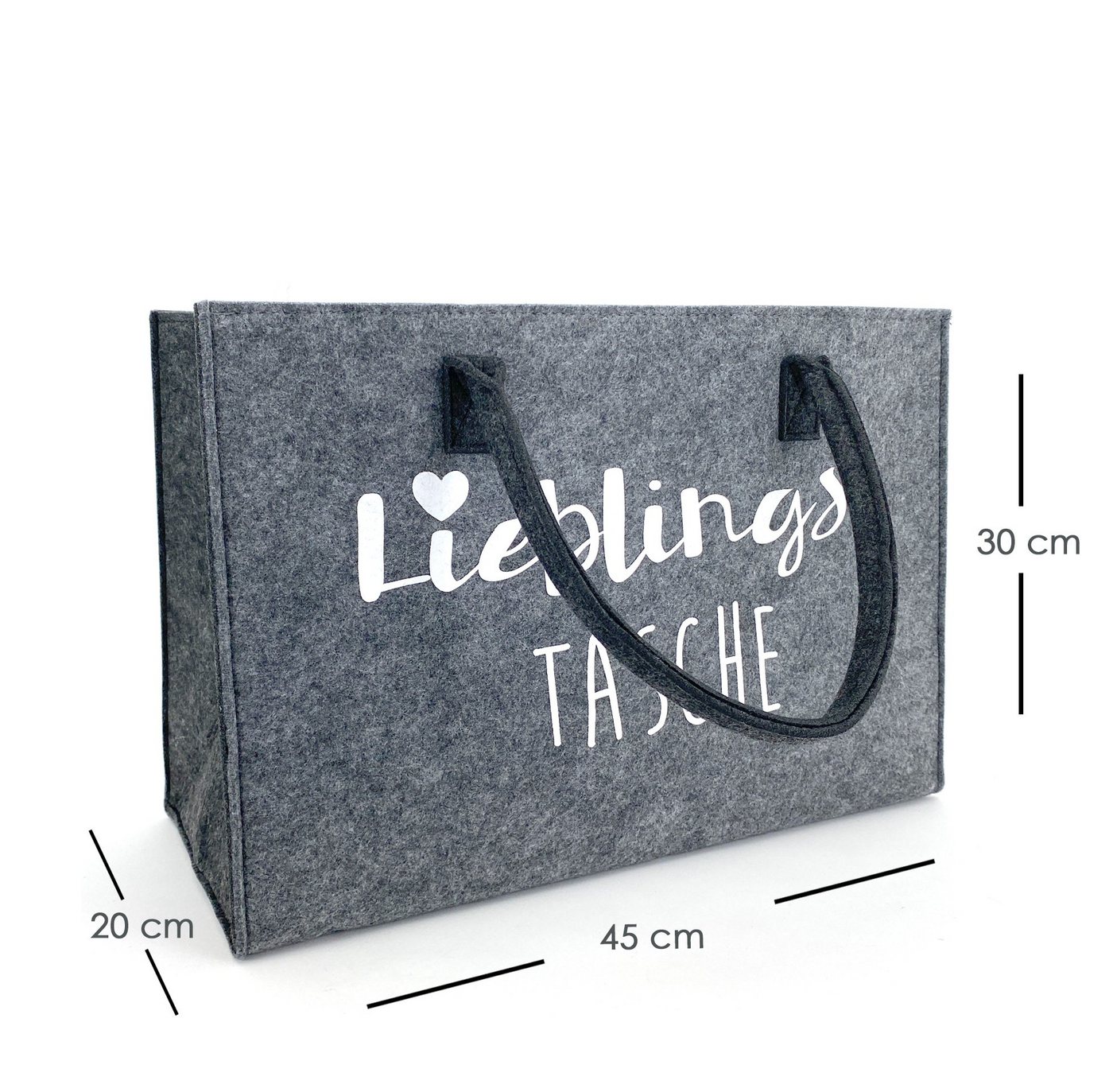 heimtexland Einkaufsshopper Universal Filztasche Einkaufstasche Filz Shopper, 24 l, Henkel Tragetasche - strapazierfähig langlebig praktisch – Bild 3 von 4