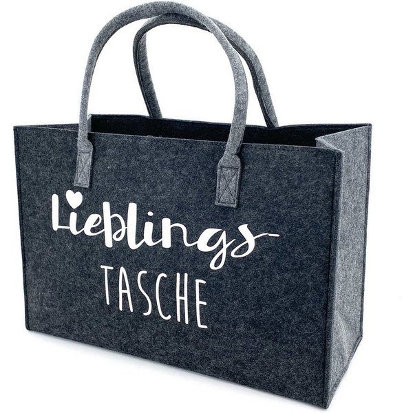 heimtexland Einkaufsshopper Universal Filztasche Einkaufstasche Filz Shopper, 24 l, Henkel Tragetasche - strapazierfähig langlebig nachhaltig