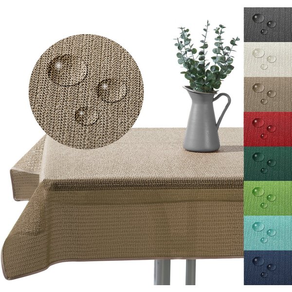 heimtexland Gartentischdecke Outdoor Tischdecke Garten Balkon Camping Tischdeko (Stück 1-tlg, 1), wetterfest I robust I UV-beständig I rutschfest I waschbar