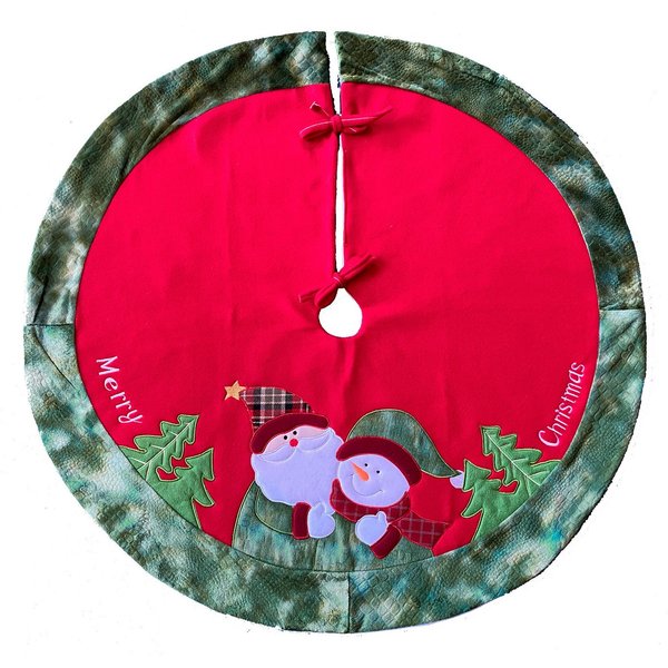 heimtexland Weihnachtsbaumdecke Weihnachtsdeko Baumschmuck Christbaumdecke Baumteppich (1-tlg), Weihnachtsbaum Deko bestickt Baumständer Schürze