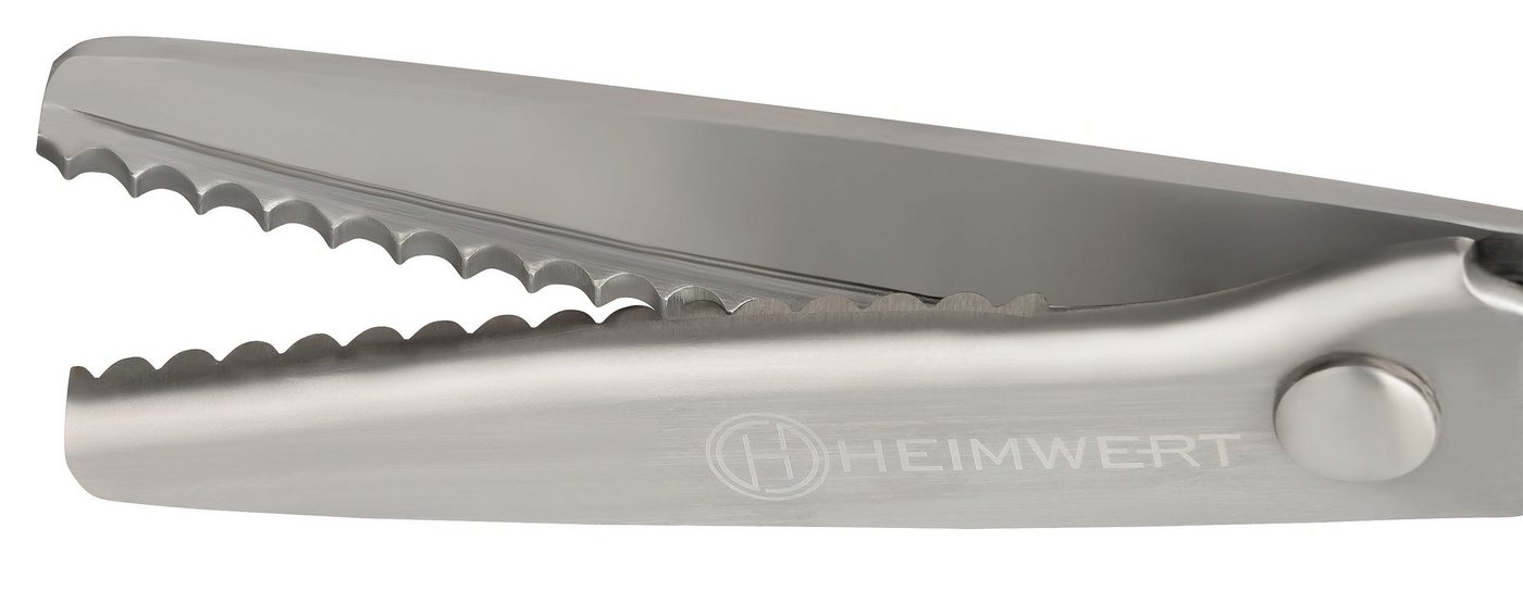 HEIMWERT Universalschere Stoffschere Zackenscheren Set, (Spar-Set, 3-tlg), Zickzackschere aus Edelstahl für Zackenschnitt Wellenschnitt – Bild 4 von 5