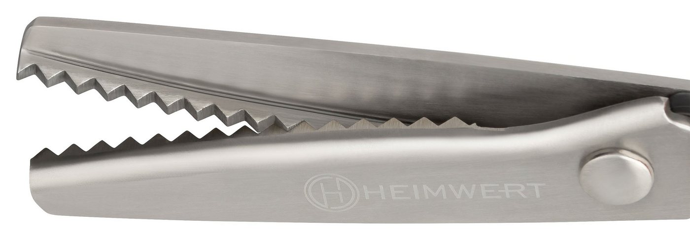 HEIMWERT Universalschere Stoffschere Zackenscheren Set, (Spar-Set, 3-tlg), Zickzackschere aus Edelstahl für Zackenschnitt Wellenschnitt – Bild 5 von 5