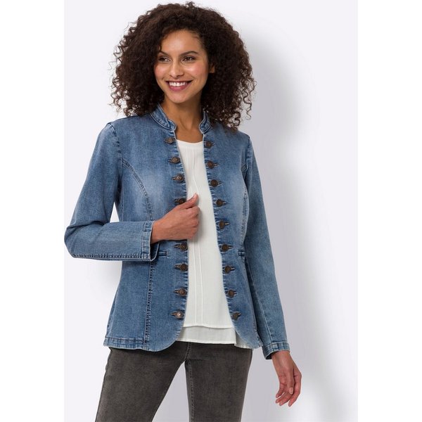 heine Blusenblazer Jeans-Blazer Langarm