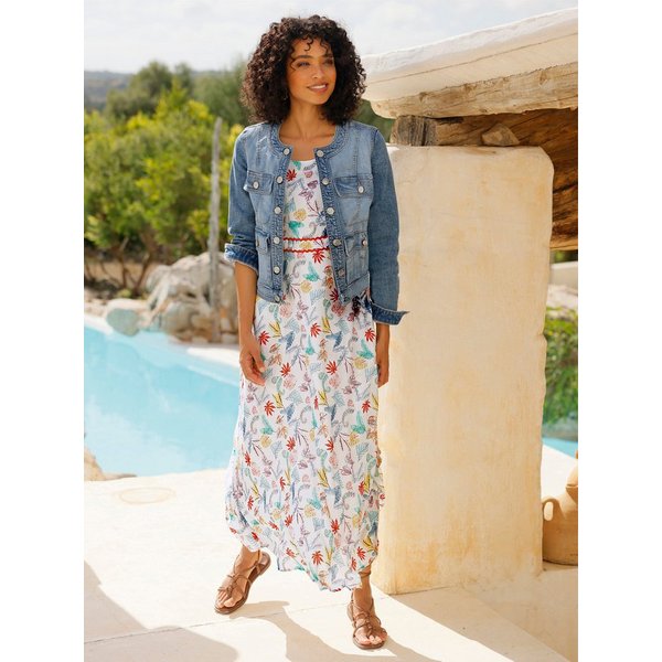 heine Blusenblazer Jeans-Jacke Langarm