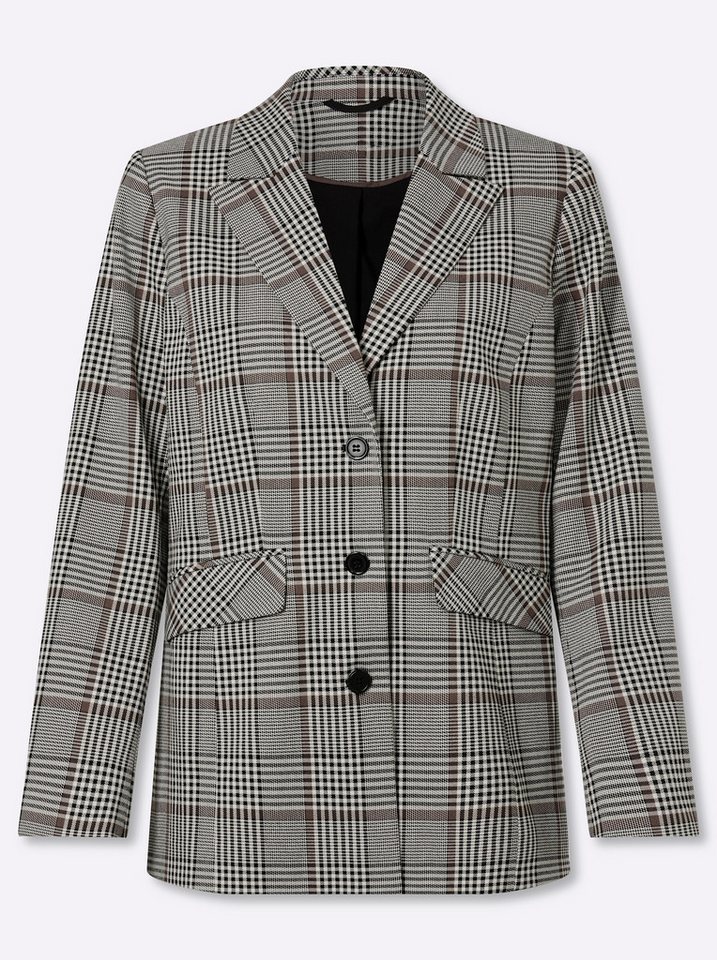 heine Blusenblazer Karo-Blazer Langarm – Bild 4 von 5