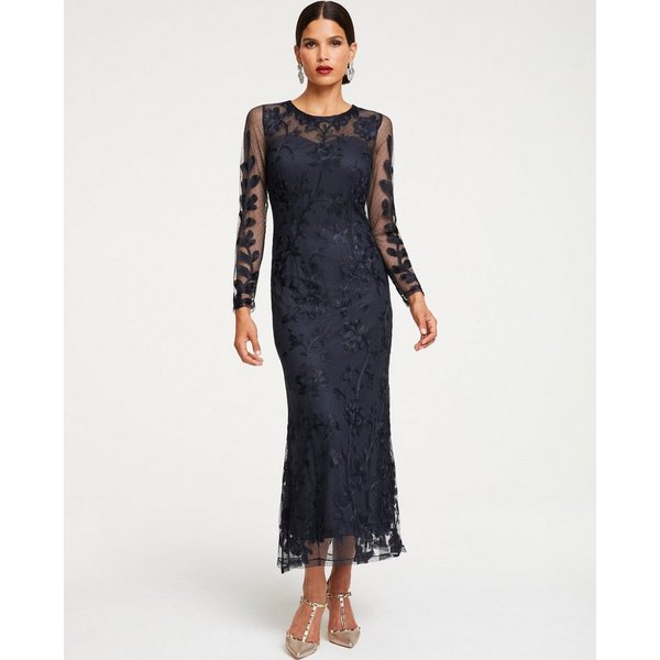 heine Etuikleid Abendkleid Langarm