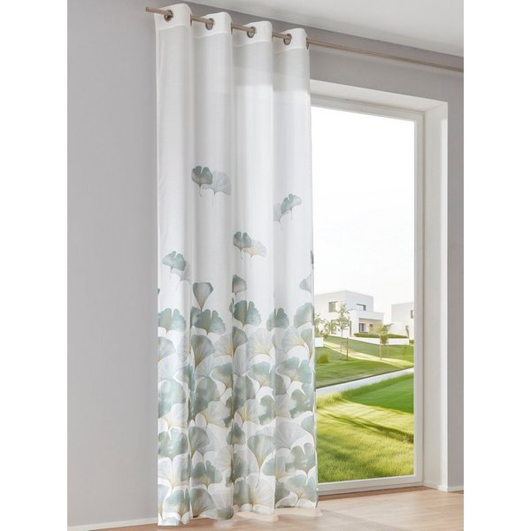 heine Gardine Dekostore (1 St), Ösen, halbtransparent, Fertigstore gerade Form