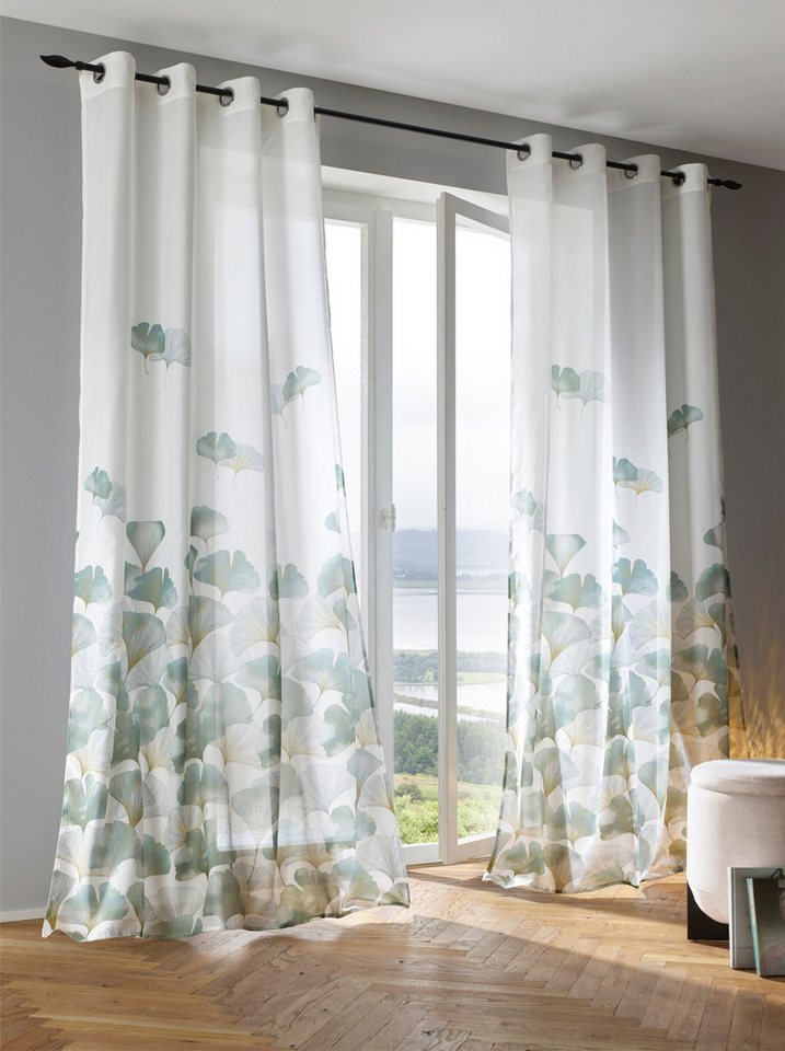 heine Gardine Dekostore (1 St), Ösen, halbtransparent, Fertigstore gerade Form – Bild 5 von 5