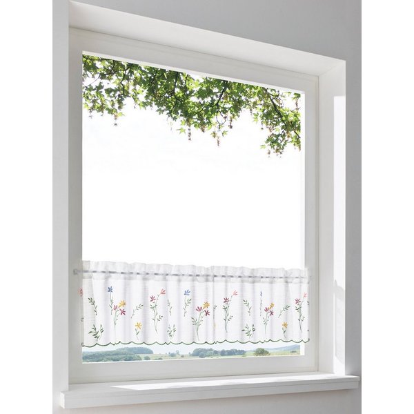heine Gardine Scheibengardine (1 St), Stangendurchzug, halbtransparent, Kurzgardine