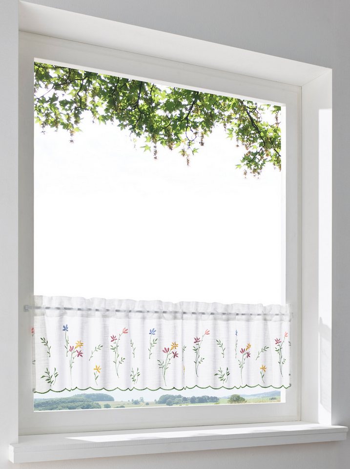 heine Gardine Scheibengardine (1 St), Stangendurchzug, halbtransparent, Kurzgardine – Bild 2 von 5
