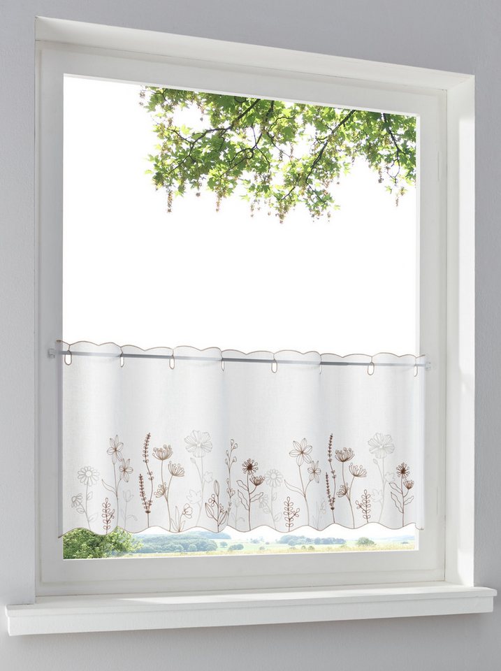 heine Gardine Scheibengardine (1 St), Stangendurchzug, halbtransparent, Kurzgardine – Bild 3 von 5