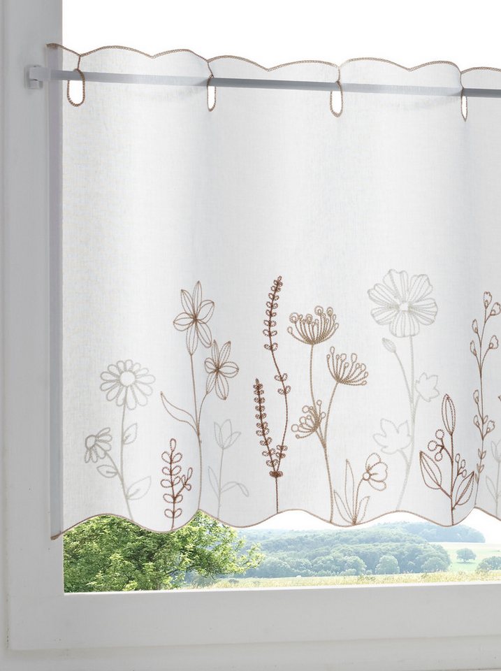 heine Gardine Scheibengardine (1 St), Stangendurchzug, halbtransparent, Kurzgardine – Bild 4 von 5